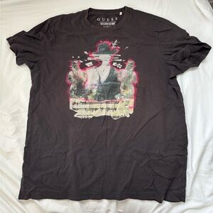 Guess Black Short Sleeve Graphic Tee